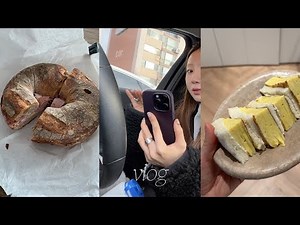 Vlog. Burrata plate,stir-fried semi-dried squid,round jambon beurre,egg sandwich