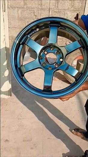 From Basic to Black Chrome – Stunning Car Wheel Transformation! #chromewheels #automobile #custom