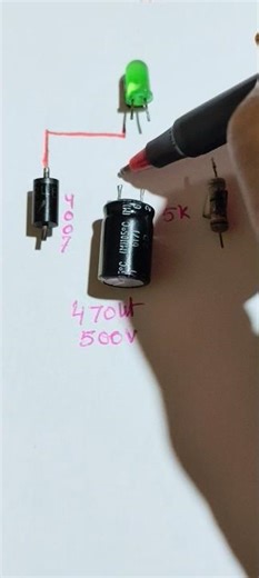 How to make//without Adaptor just AC LED//Circuit diagram#electronic #youtubeshorts