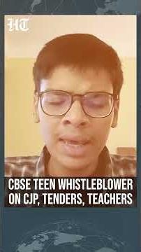 CBSE Teen Whistleblower Sarthak Sidhant On How He Probed OSM Tenders, How Friends & Teachers Reacted