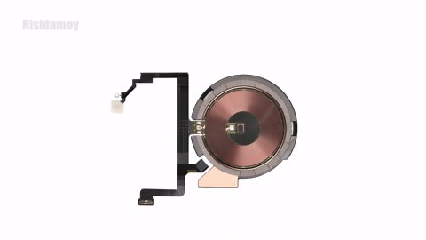 for iPhone 14 Plus NFC Chip Wireless Charging Panel Coil Sticker Flex Cable Connection Replace Part Repair Flash Light Replacement for iPhone 14Plus with Pre-Installed Metal Bracket Holder