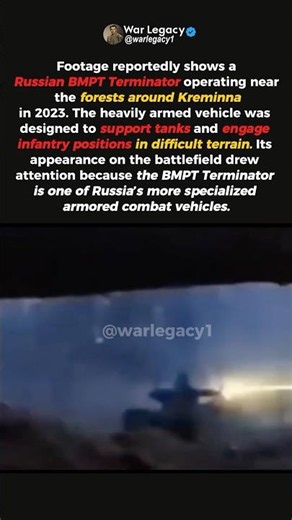Russian BMPT Terminator Seen Operating Near Kreminna #shorts