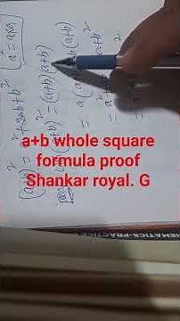 a+b whole square formula proof, and examples shankarroyal. G,mathematics