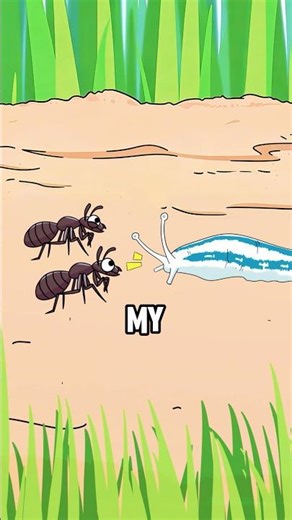 Ants Use Dirt to Disarm a Slug! (Nature is Smart) #shorts