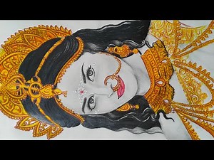 Devi Parvati drawing easy || Easy Parvati sketch || Mahakali serial Parvati drawing || CTW