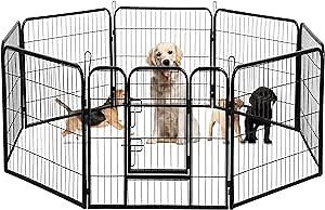 BestPet Heavy Duty Pet Playpen Dog Exercise Pen Cat Fence B, 40-Inch, Black