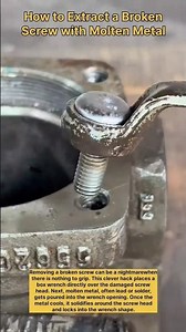 How to Extract a Broken Screw with Molten Metal