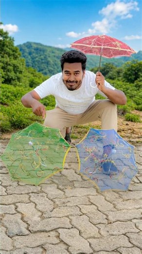 Unboxing 3 Amazing Colourful Umbrellas 🏖️☔✨Which one looks the best? 😍 #umbrella