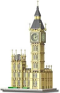 Big Ben Model Building Blocks with Simulation Clocks and Lights Famous Landmarks in London Toy Building Sets (815pcs)