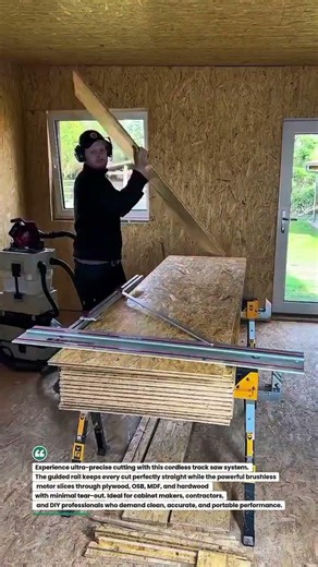 Precision Cordless Track Saw Cuts Like a Pro! #Woodworking #TrackSaw #Milwaukee