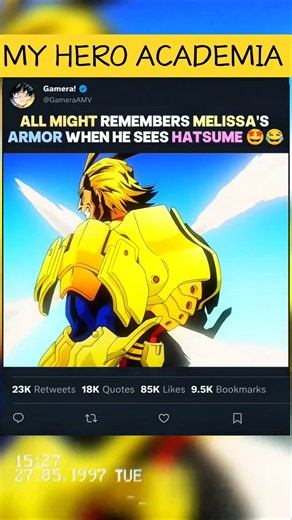 ALL MIGHT remembers MELISSA's ARMOR when he sees HATSUME 🤩😂 | #myheroacademia #edit #mha #amv #anime