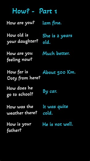 To form a question with How? #spokenenglish #englishconversation #englishstory #englishvocabulary