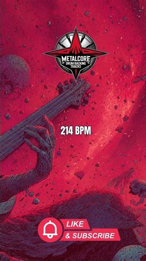 Metalcore Drum Backing Track 214 BPM | Extreme Speed | Royalty Free Drum Loop