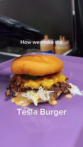 Anatomy of our Tesla Diner smash burger #tesla #tesladiner | Tesla Owners of Silicon Valley