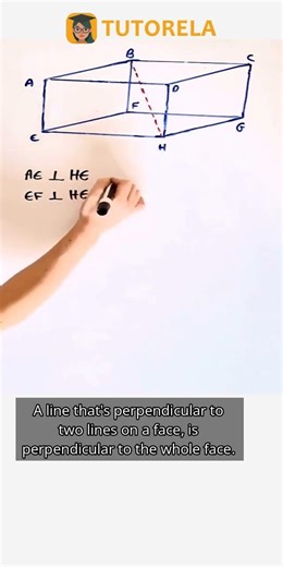 Right Angle Between Diagonal BH and Face ABFE Explained #Math #Cuboids #PartsOfACuboid