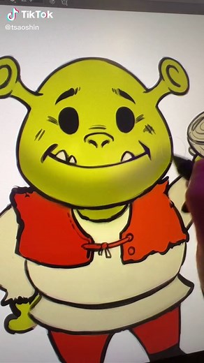 Full Body Shrek Fanart: Digital Drawing Showcase