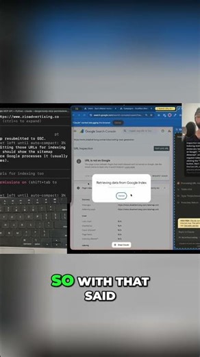 Claude Can't Submit Pages To Google Search Console! #shorts