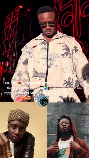 Mr. Eazi 🇬🇭 is showcasing the talent of Sierra Leonean 🇸🇱 rapper Drizilik in Accra, Ghana 🥰🤩 Stay connected with us @pluckcityinc #sierraleone #afrobeats #fypシ #sierraleoneans #music