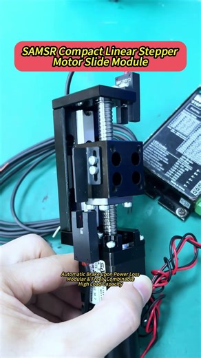 SAMSR Compact Linear Stepper Motor Slide Module #stepper_motor #cncmill #electricmotor