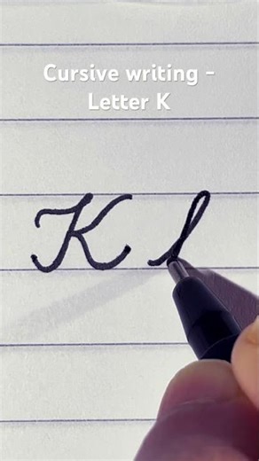 Cursive writing - Letter K
