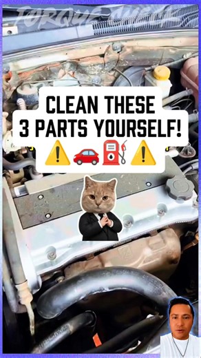 ⛽ Your Car Is Wasting Gas? Clean These 3 Parts First! 🚗💰#mechanic #cartips #checkenginelight