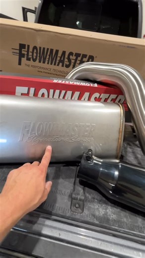 Edge Products on Instagram: "We teased to some new tuning coming for 2021+ Ecoboost F150 trucks in a few weeks but we couldn’t wait any longer to get our new Signature Series @flowmaster_official exhaust system on this 3.5L truck. The fully stainless steel and Tig welded system is legit. Capped off with that black chrome tip? Yeah, this is the ticket. Muffler gave that little V6 a great tone without the drone #edgeproducts #f150 #ecoboost #flowmastermufflers #signatureseries #gettuned"