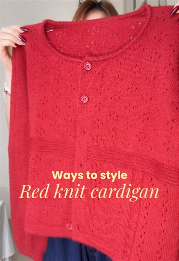 Ways to Style a Red Knit Cardigan