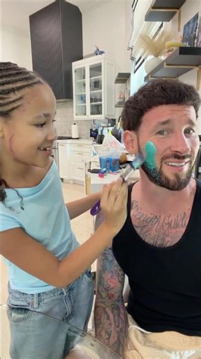 Kiki Paints Dad's Face!