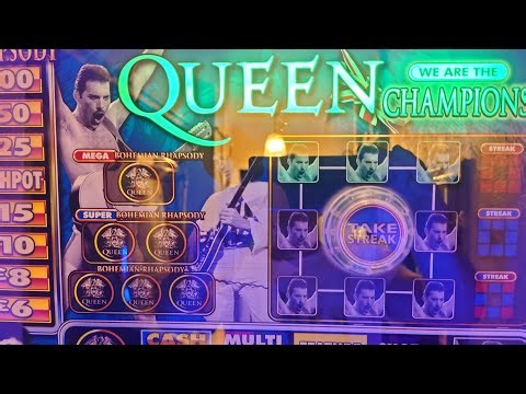 FRUIT MACHINE QUEEN WE ARE THE CHAMPIONS. 50+ SPINS 50p PLAY GAMEPLAY.