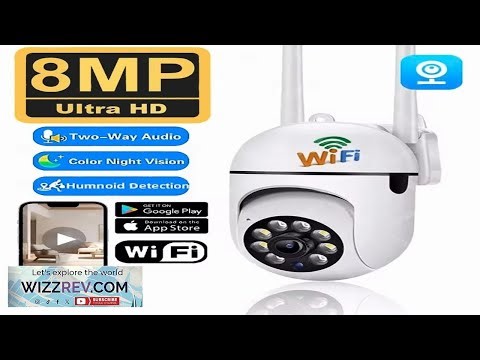 8MP Wireless IP Outdoor Security Surveillance Camera PTZ with 4X Zoom AI