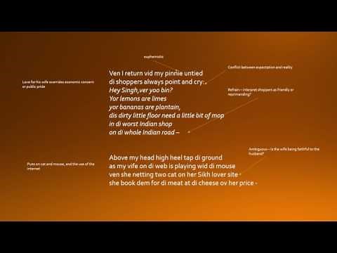 "Singh Song" by Daljit Nagra (GCSE analysis)