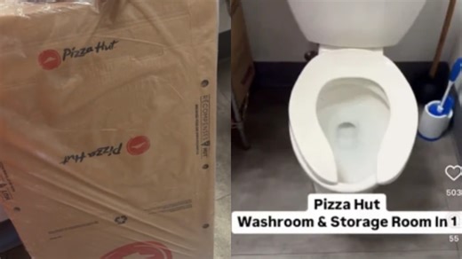 Pizza Hut responds after viral video shows restautant storing food supplies in bathroom