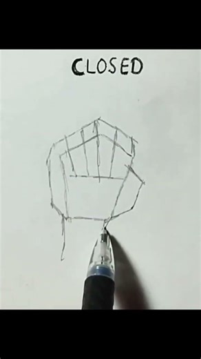 How to draw closed hand #drawingtutorial