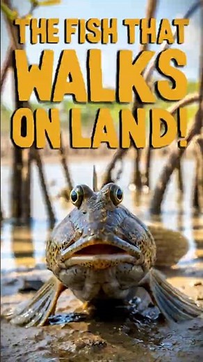 Mudskipper 🐟 The incredible fish that walks on land! Watch the video until the end. #shorts