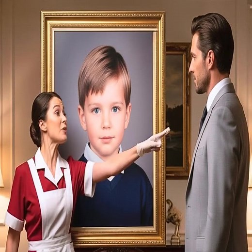 Seigneur… cet enfant a grandi avec moi à l’orphelinat. J’ai crié quand j’ai vu le portrait dans le manoir. L’homme est devenu livide. Ce que j’ai découvert ce jour-là au sujet de son fils allait changer nos vies pour toujours. Mes mains tremblaient en tenant le chiffon de nettoyage. L’odeur de cire fraîche remplissait le couloir interminable du manoir, mais tout cela n’avait aucune importance à cet instant. Mes yeux restaient fixés sur le portrait suspendu devant moi, encadré d’or brillant comme