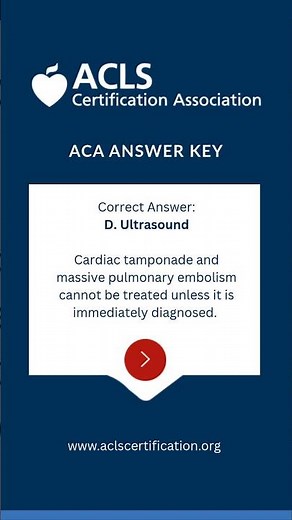 ACLS Practice Test Question 5 Answer Key #acls #reels #practicetest