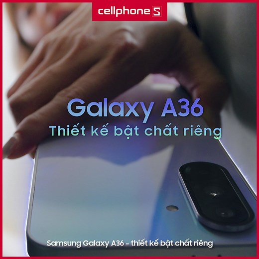 🔥 Samsung Galaxy A36 5G 8GB 128GB 🎁 Giá ưu đãi chỉ 7.290.000 🎁Trả góp 12 tháng 0 lãi, 0đ trả trước qua Samsung Finance 🎁 Thu cũ lên đời trợ giá đến 500k 🎁 Ưu Đãi S-Teacher & S-Student Giảm Thêm Đến 700K 👉 Săn sale ngay tại link: https://cellphones.com.vn/dien-thoai-samsung-galaxy-a36.html ===== ✨Màn hình Samsung Galaxy A36 5G Super AMOLED 6.7" FHD , tần số quét 120Hz cho trải nghiệm hiển thị mượt mà, sắc nét. ✨Pin 5000mAh sử dụng cả ngày, sạc nhanh 45W tiết kiệm thời gian. ✨Loa kép âm than