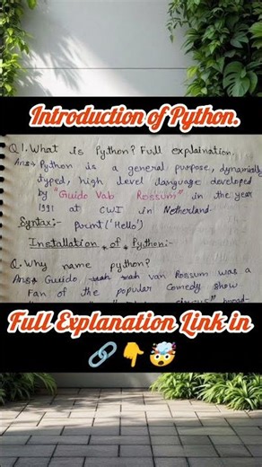 Python|Introduction To Python Programming|Python For Beginners|Introduction To Python Class9|#python