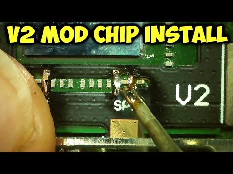 Step by step V2 mod chip install guide using a microscope