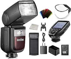 Godox V860III-N Flash & Godox XPro-N Trigger Set Compatible for Nikon Camera 2.4G Wireless HSS 1/8000 GN60 1.5s Recycle 480 Full Power Flashes (V860III-N + XPro-N)