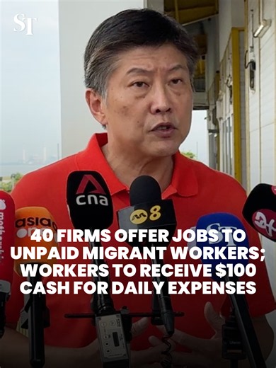 NTUC has found 40 firms with about 150 vacancies for unpaid migrant workers employed by an air-conditioner servicing company, said its secretary-general Ng Chee Meng. NTUC’s Migrant Workers’ Centre (MWC) has assisted about 400 workers involved in the case so far. MWC members among the affected workers will also be given $100 cash and $100 FairPrice vouchers each. #NTUC #migrantworkers #NgCheeMeng #Singapore #StraitsTimes