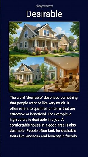 English word 'desirable' adjective C1