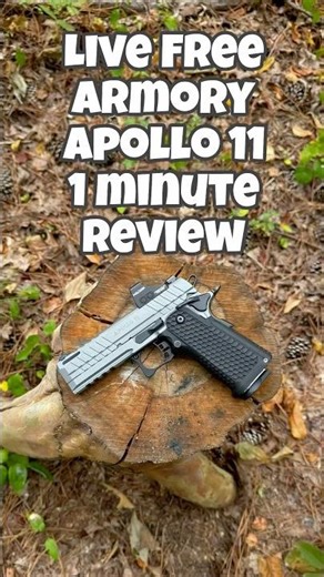Live Free Armory Apollo 11..1 Minute Review #shoot #gunreviews #airsoft #edc