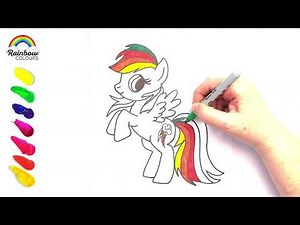 Easy way to draw Rainbow dash from My Little Pony