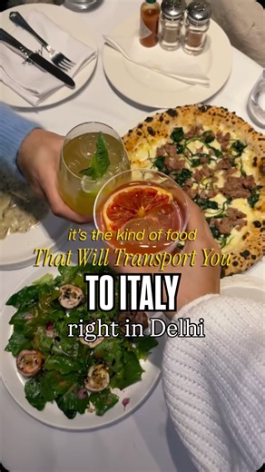 mahika on Instagram: "You don’t need to fly to Naples to eat food made by a real Italian chef Because right here in Delhi, Mi Piaci is serving the real deal ! Led by Chef Ciro Caputo, a Naples born pizzaiolo trained at the legendary L’Antica Pizzeria Da Michele, (the one in Eat Pray Love WHICH IS MY FAV MOVIE OF ALL TIME) they are bringing Italy right to Delhi The space itself feels like an escape from Delhi with the most gorgeous view of the Qutub minar and a warm clean and classic ambience per