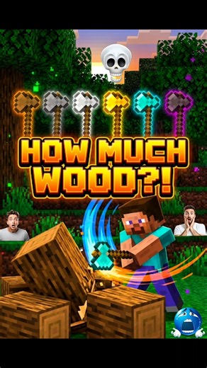⭐ Minecraft Axe Battle: Which One Cuts the Most Wood? 😳🪵