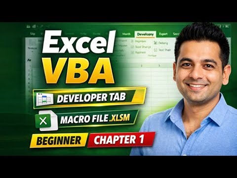 Excel VBA Beginner Course Hindi | VBA Kya Hai? Developer Tab & Macro | Chapter 1