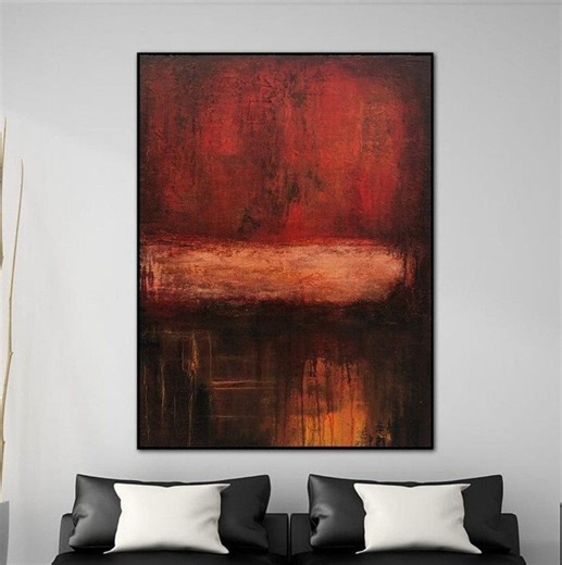 Large Mark Rothko Style Deep Red Abstract Painting Textured Impasto Layers Burgundy Modern Luxury Neutral Decor - Etsy Canada