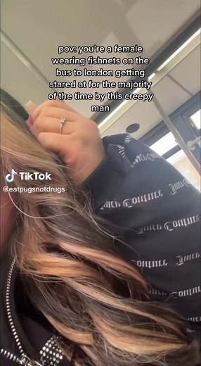 the fact he’d only stop when i would look back and not break eye contact until he looked away, then start staring at my legs again when he thought i wouldn’t realise #fyp #creepymen #notallmen #creepy #london #publictransport