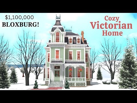 Bloxburg - Cozy New England Victorian Home | Tour and Speedbuild Part 1